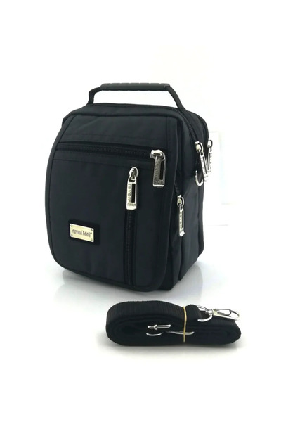 SEVENTEEN 3460 Çok Gözlü Erkek El Ve Omuz Askılı Çanta Siyah