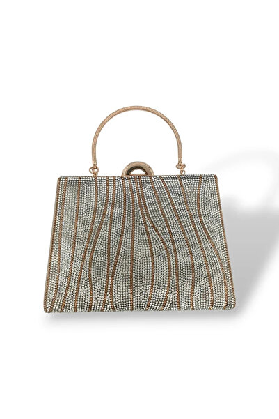 Alphus حقيبة فستان سهرة أنيقة مرصعة بالأحجار من إتش سي أو