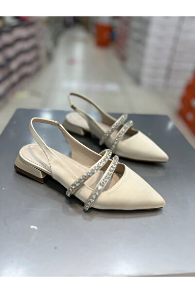 Hacıoğlu Ayakkabı Balerini eleganți cu brâu din piatră Serrace