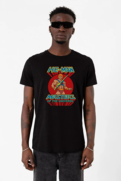 Tshirthane Ανδρικό μπλουζάκι He Man Masters Of The Universe Μαύρο