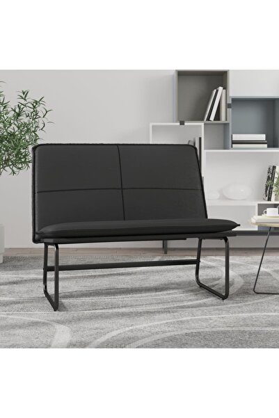 Concept Bancă, negru, 100x75x76 cm, piele ecologică