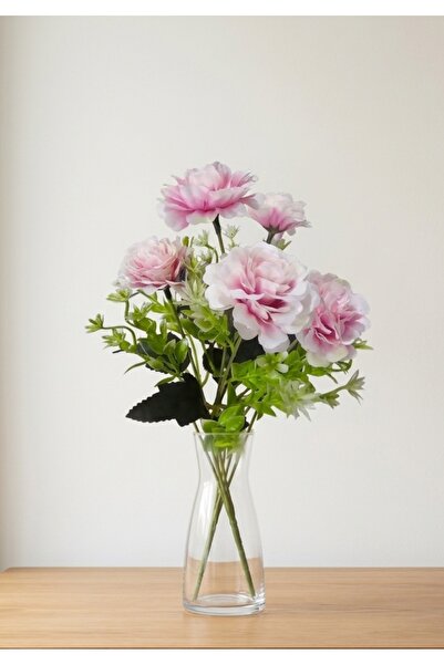 yapay çiçek evi 1 τεμάχιο 5 κλαδιών με ροζ μαρμάρινη διακόσμηση γαρύφαλλου 30...