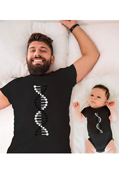 Tshirthane DNA Father Son Daughter Black White - Τιμή για ένα προϊόν, 2 Τεμάχ...