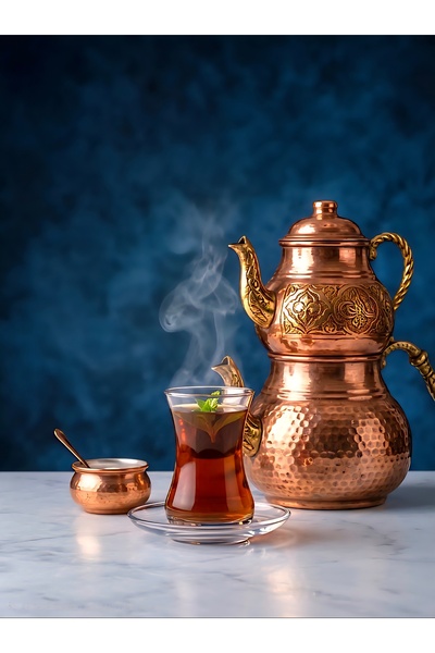 ÇEYZAL LAV Demet 12 Parça Şık Çay Seti - Klasik İnce Belli Çay Bardağı