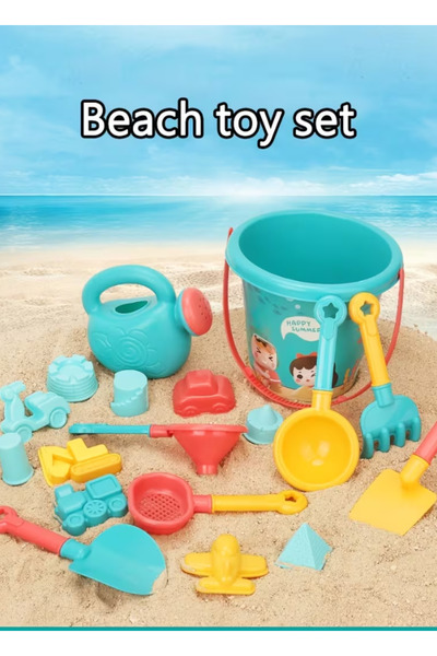 DAT Beach Toy Set for Kids | Bucket + Watering Can + Shovels & Molds | Smooth...