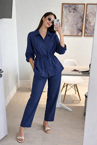 Markazzi Set cămașă safari din in pentru femei