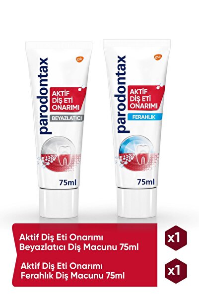 Parodontax Aktif Diş Eti Onarımı Beyazlatıcı Diş Macunu 75ml x 2 Adet