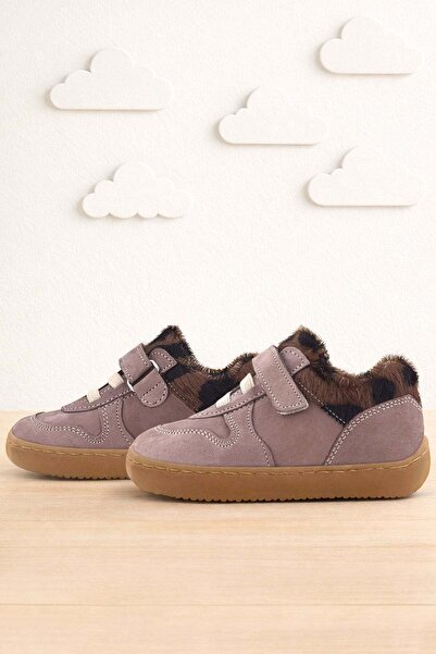 Rakerplus Bob Genuine Leather Light Brown Patterned Barefoot Velcro Elastic B...