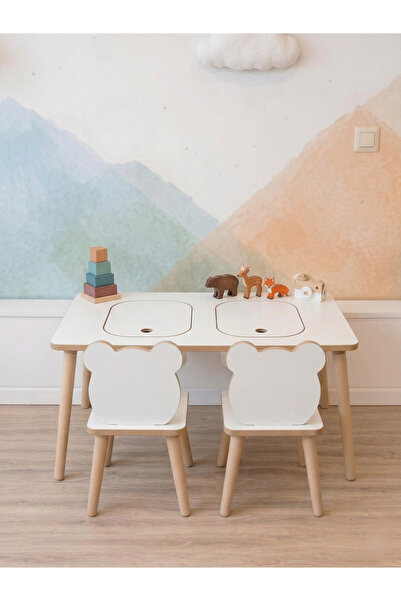 POFİTTO Montessori Çocuk Masası-oyun Masası-aktivite Masası-etkinlik Masası T...