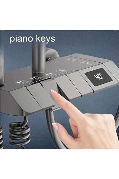 Arabest Wall-Mounted Rainfall Shower System, Smart Digital Display with Piano...