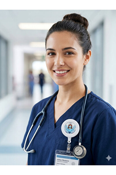 ASYA GIFTS Suport pentru card de identitate Angel Nurse Yoyo