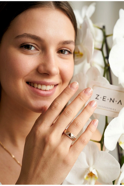 ZENA ACCESSORİES حلقة فولاذية مفصلة من الزركون