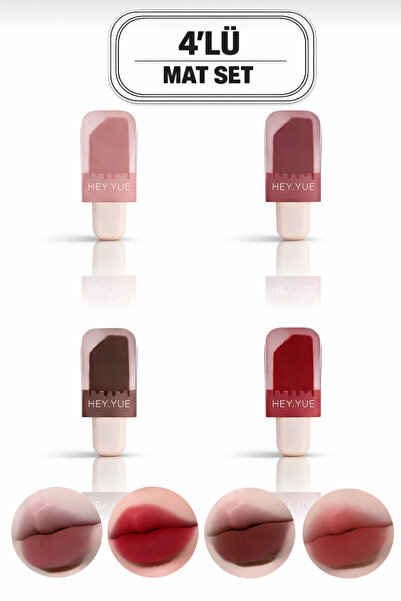 keke mood HEY.YUE Mat Dudak Tint & Lip Cream – Kadifemsi Blur Etki, Kalıcı Ye...