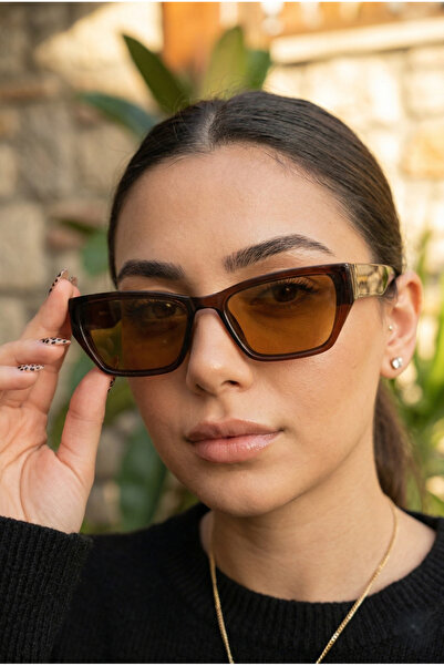 MONAL نظارات شمسية براديكس براون من الزجاج العضوي باللون البني