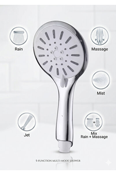 Plodna House 5 Fonksiyonlu Snowball Duş Başlığı