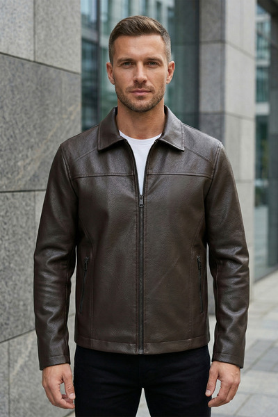 MOVENTO Men's Paris Model Leather Jacket