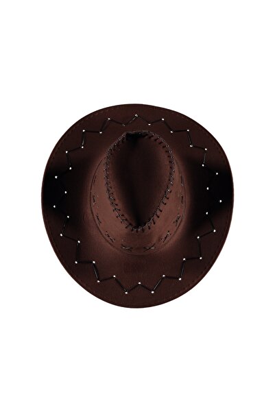 Kardelen Butik Denizli Erkek Ve Kadınlar Için Batı Tarzı Caz Şapka ( Koyu Kah...