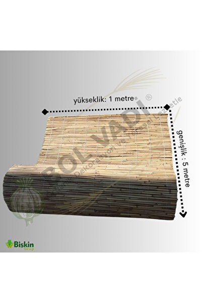 BİŞKİN Hasır Çit , Kamış Çit Bambu 1m X 5m