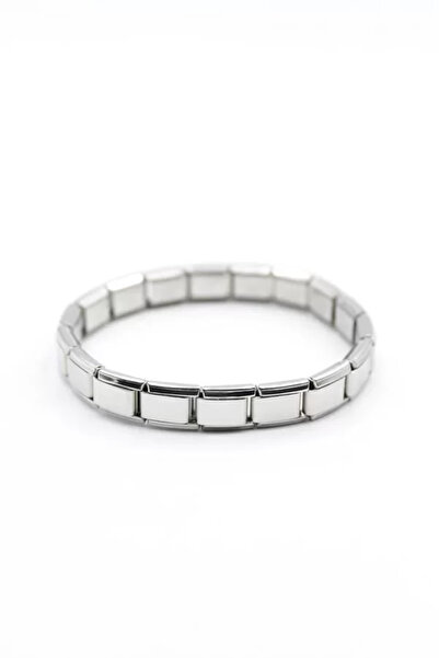 Genel Markalar Lastikli Çelik Bileklik - Gümüş