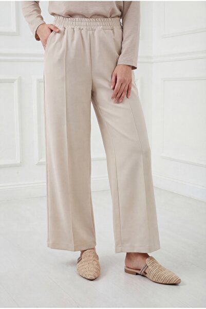 BENAHOLL بنطلون غوص زينا واسع الساقين مع خطوط - MT3555 حجر