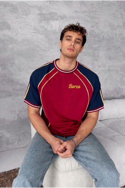 KUN SPORTSWEAR Βίντατζ ρετρό μπλουζάκι με σχέδιο νοσταλγίας oversized