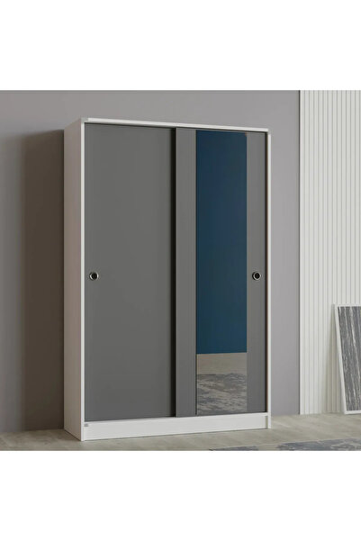 Abre vm-300 BEYAZ-ANTRASİT portmanto vestiyer ayakkabılık