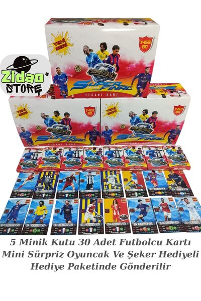 Emrah Gültekin Efsaneler Serisi 5 Minik Kutu 30 Adet Futbolcu Kartı Oyuncak H...