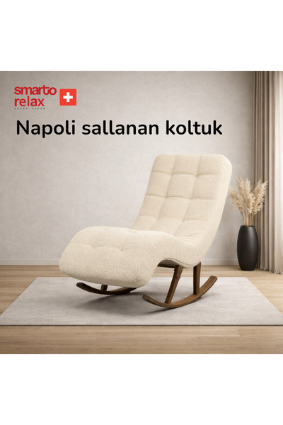 Smarto relax Swiss Style Napoli 2 Sallanan Ergonomik Dinlenme Koltuğu – Teddy...