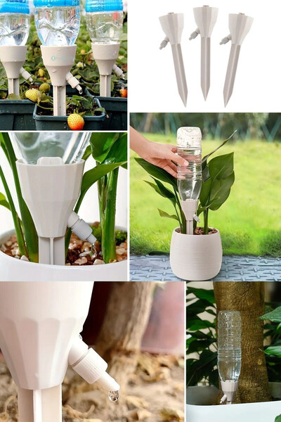 Kuzeylina Set de 3 cuie reglabile pentru irigare prin picurare - compatibile ...