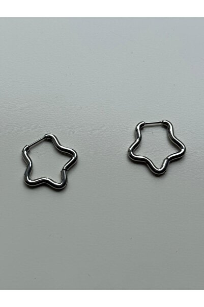 SEM STORE SILVER COLOR STAINLESS STEEL EARRING