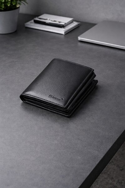 DERKON Stylish Large Capacity Genuine Leather Men's Wallet, Gift