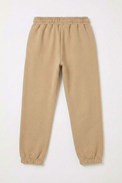 Mnk Baby&Kids Pamuklu Jogger Şardonlu 3 iplik Eşofman Alt MNK0645 BEJ