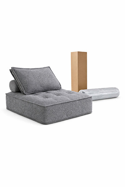 OEM Canapea modulara moderna Art Leon, fotoliu si ottoman, material sherpa pr...