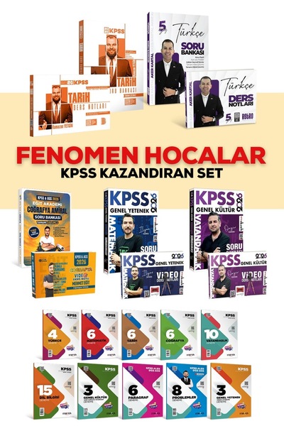 Benim Hocam Yayınları 2026 KPSS GYGK Fenomen Hocalar Soru Bankası + Ders Notu...
