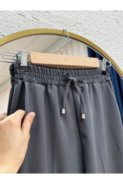 MİHRA STORE Pantaloni cu picioare de morcov asiatice-MT1444 Antracit