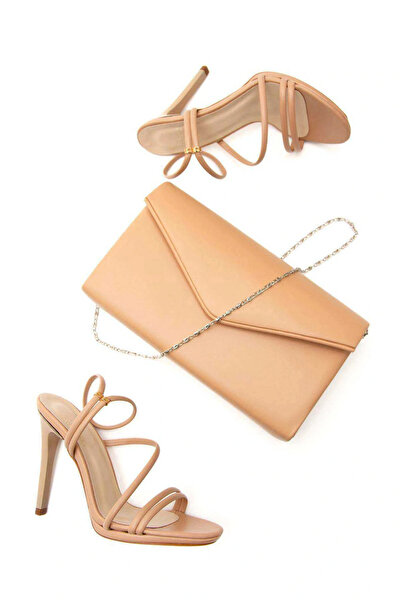 Miss Mitto Γυναικεία γυμνά δερμάτινα παπούτσια με λεπτό τακούνι πλατφόρμας με...