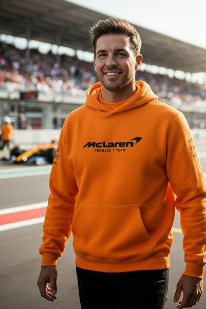 BJACKS Motorsports Wear هودي ماكلارين فورمولا 1 – سترة رياضية بقلنسوة كبيرة ا...