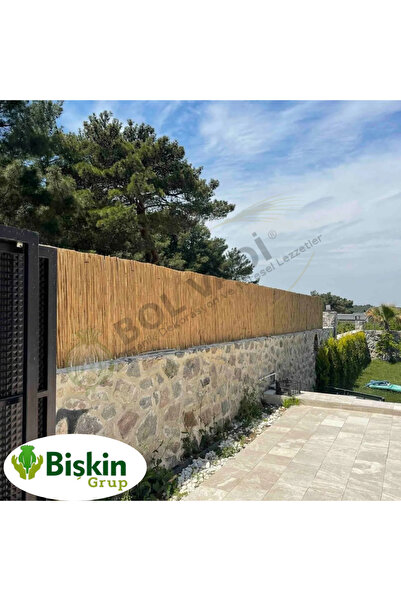BİŞKİN 80cm X 2.5m Afyonkarahisardan Misina Ipli Doğal Bambu Kamış Çit,bahçe ...