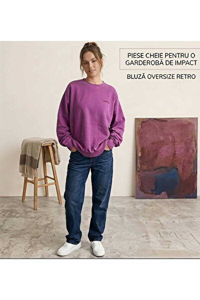 Nu 100% Cotton Oversize Sweatshirt / Blouse – Orchid Purple (Boxy Style)