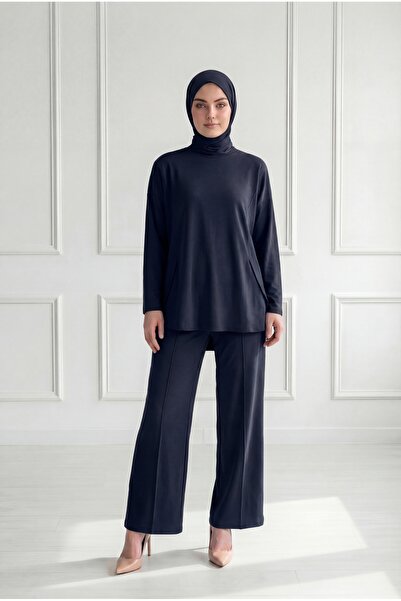 MİHRA STORE Κοστούμι παντελονιού Zennur με ραφές και σκισίματα στα πλαϊνά - M...