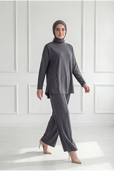 MİHRA STORE Σετ παντελονιού Zennur με ραφές και σκισίματα στα πλαϊνά - MF1876...