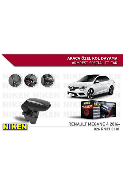 Niken Renault Megane 4 2016- Kol Dayama Kolçak Geçmeli ABS Siyah