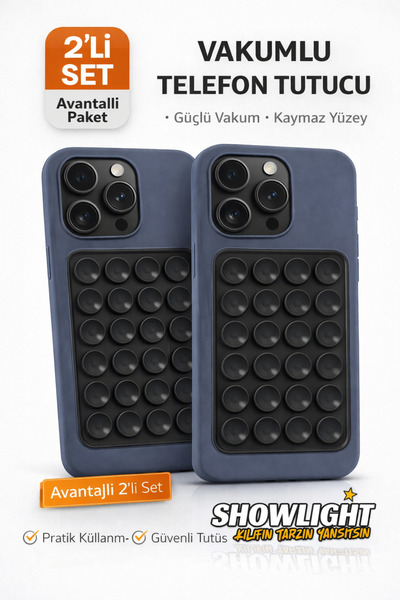 SHOWLIGHT Silikon Vakumlu Telefon Tutucu, Cep Telefonu için Tutacak, Telefon ...