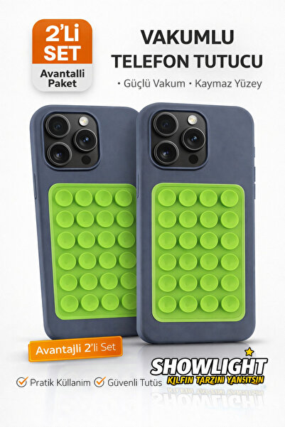 SHOWLIGHT Silikon Vakumlu Telefon Tutucu, Cep Telefonu için Tutacak, Telefon ...