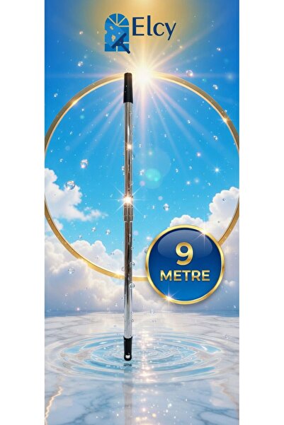 ELCY Cam Temizlik Seti 9 Metre Teleskopik Uzayabilen Metal Sap