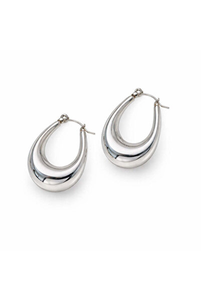 Pursehuit Cercei de culoare argintie, oțel inoxidabil, placați cu aur de 18k,...