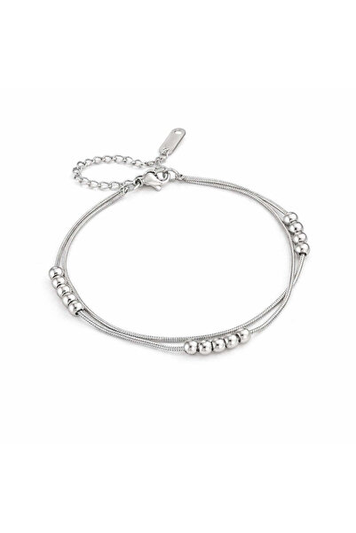 Pursehuit Brățară de culoare argintie, realizată din oțel inoxidabil, suflată...