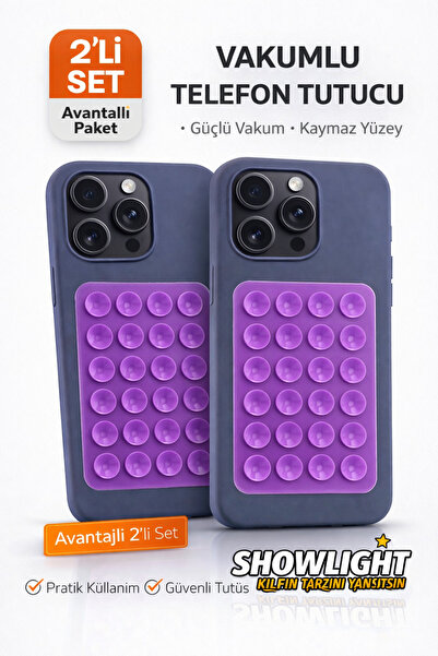 SHOWLIGHT Silikon Vakumlu Telefon Tutucu, Cep Telefonu için Tutacak, Telefon ...