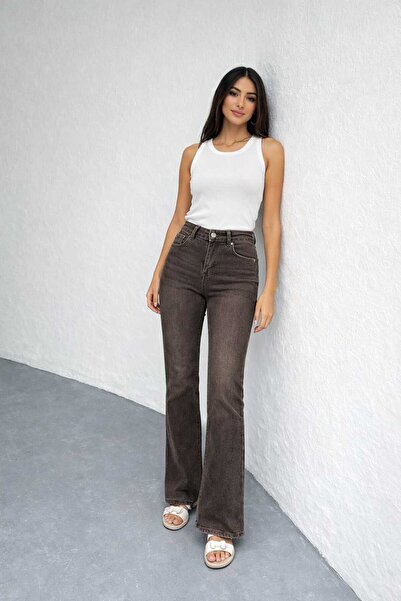 Rich Star καμπάνα Καφέ τζιν παντελόνι