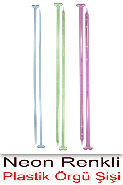 Neon Кольорові пластикові гнучкі спиці для в'язання